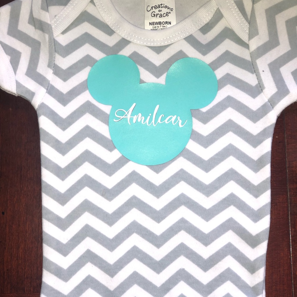 Custom Mickey Onesie